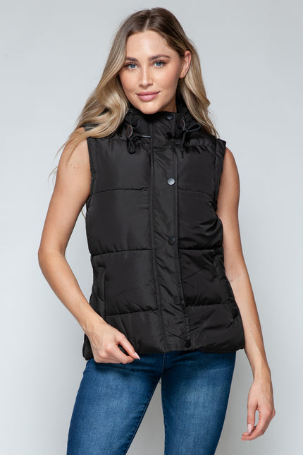 Snobbish Snap and Zip Closure Hooded Vest - LACEDUPED