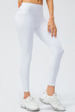 Wide Waistband Slim Fit Active Leggings - LACEDUPED