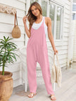 V-Neck Spaghetti Strap Jumpsuit - LACEDUPED