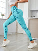 Printed High Waist Active Leggings - LACEDUPED