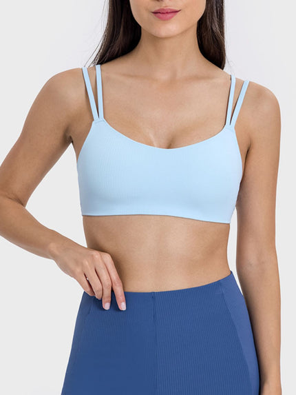 Scoop Neck Double Strap Active Cami - LACEDUPED