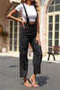 Adjustable Strap Straight Leg Overalls - LACEDUPED