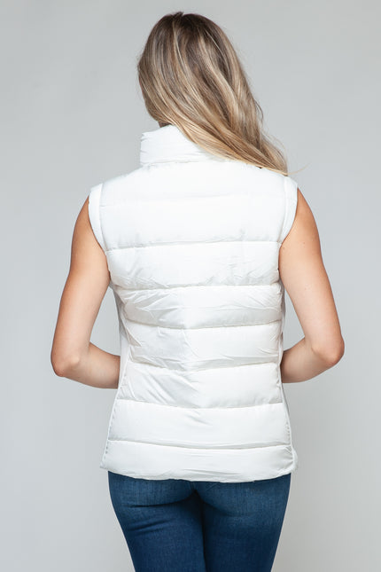 Snobbish Zip Up Turtleneck Vest with Pockets - LACEDUPED