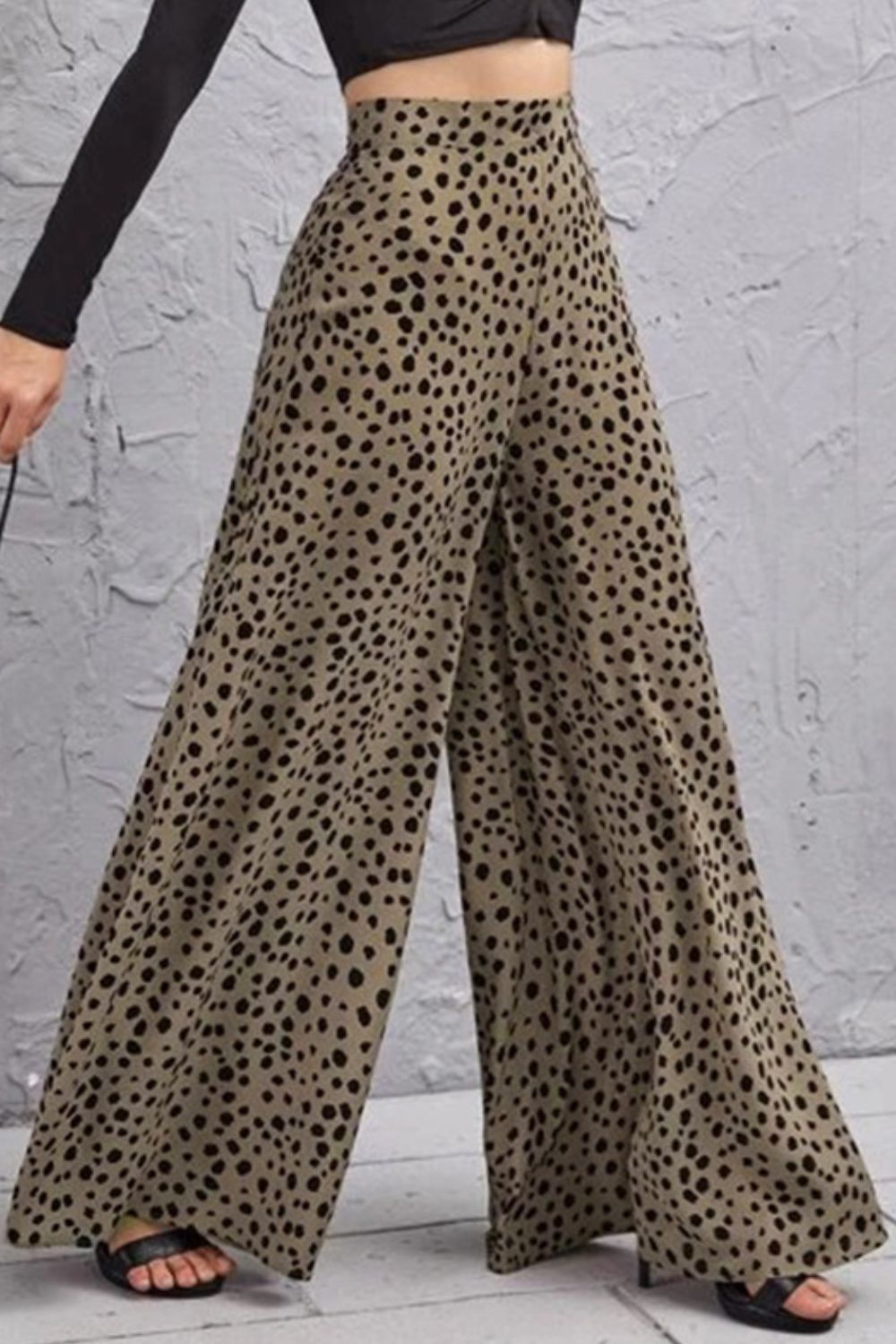 Animal Print High-Rise Culottes - LACEDUPED