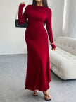 Devine Ruched Long Sleeve Maxi Dress