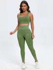 Scoop Neck Wide Strap Top and Pants Active Set - LACEDUPED