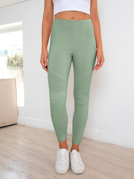 Ribbed Detail Leggings - LACEDUPED