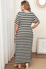 Plus Size V-Neck Side Slit Maxi Dress