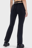 Tied Mid-Rise Waist Active Pants - LACEDUPED