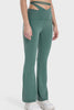 Tied Mid-Rise Waist Active Pants - LACEDUPED