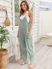 V-Neck Spaghetti Strap Jumpsuit - LACEDUPED