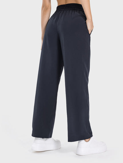 Drawstring Pocketed Active Pants - LACEDUPED