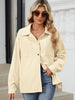 Button Up Dropped Shoulder Long Sleeve Outerwear - LACEDUPED