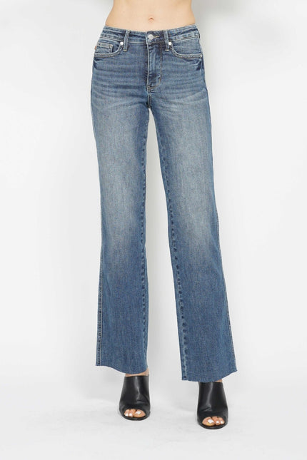 Judy Blue Full Size Tummy Control Straight Jeans - LACEDUPED