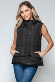 Snobbish Snap and Zip Closure Hooded Vest - LACEDUPED