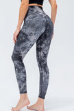 Wide Waistband Slim Fit Active Leggings - LACEDUPED