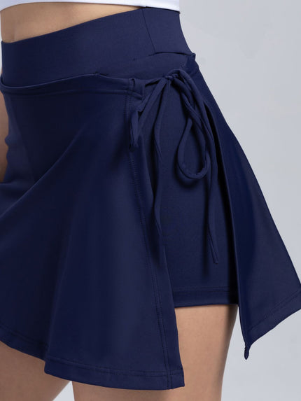 High Waist Active Skort with Pockets - LACEDUPED