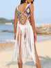 Fringe Spaghetti Strap Cover-Up - LACEDUPED