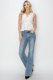 RISEN Full Size Mid Rise Bootcut Jeans - LACEDUPED