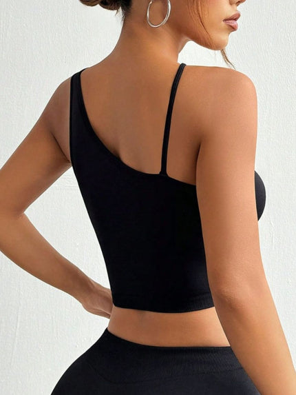 Crisscross Cutout Crop Active Tank - LACEDUPED