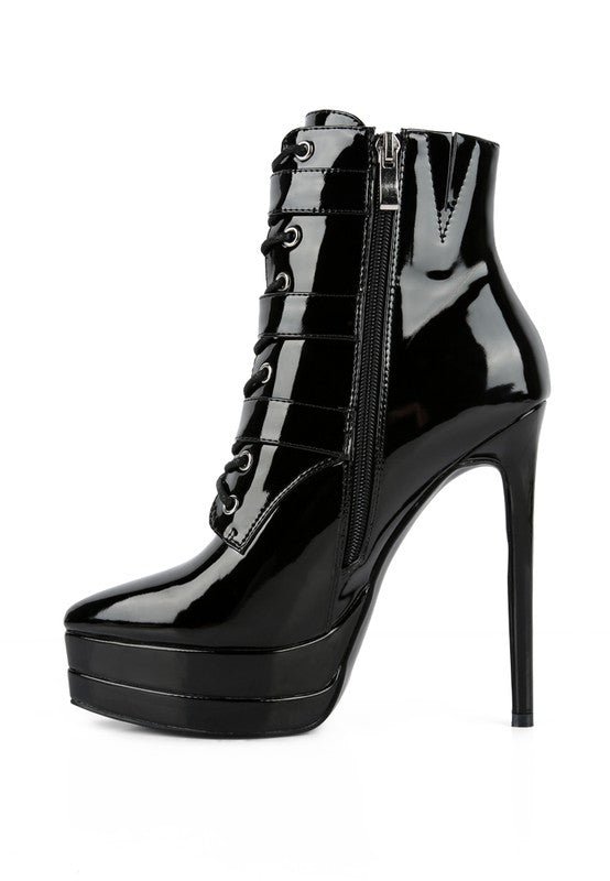 High Heeled Patent PU Stiletto Boot