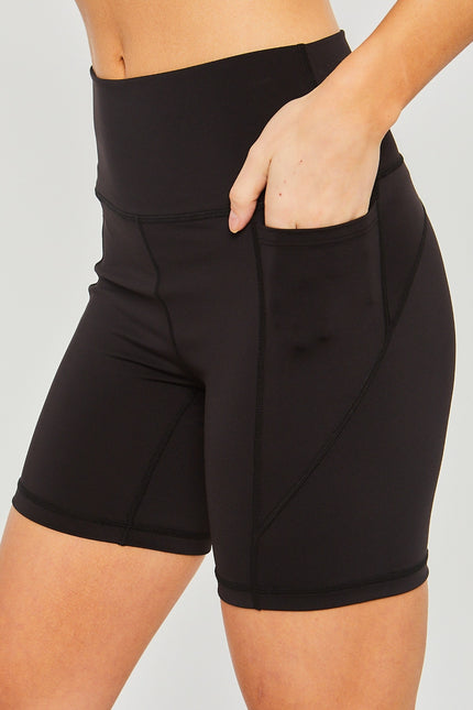 Love Tree High Waist Seam Detail Active Shorts - LACEDUPED