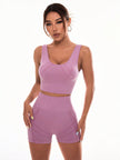 Scoop Neck Wide Strap Top and Shorts Active Set - LACEDUPED