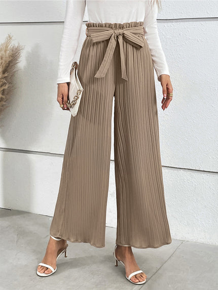 Tied Wide Leg Long Pants - LACEDUPED