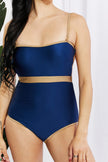 Marina West Swim Wave Break Contrast Trim One-Piece - LACEDUPED