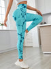 Printed High Waist Active Leggings - LACEDUPED