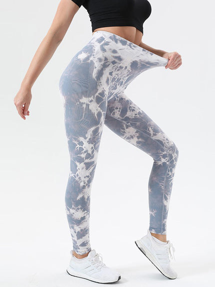 Tie-Dye High Waist Active Leggings - LACEDUPED