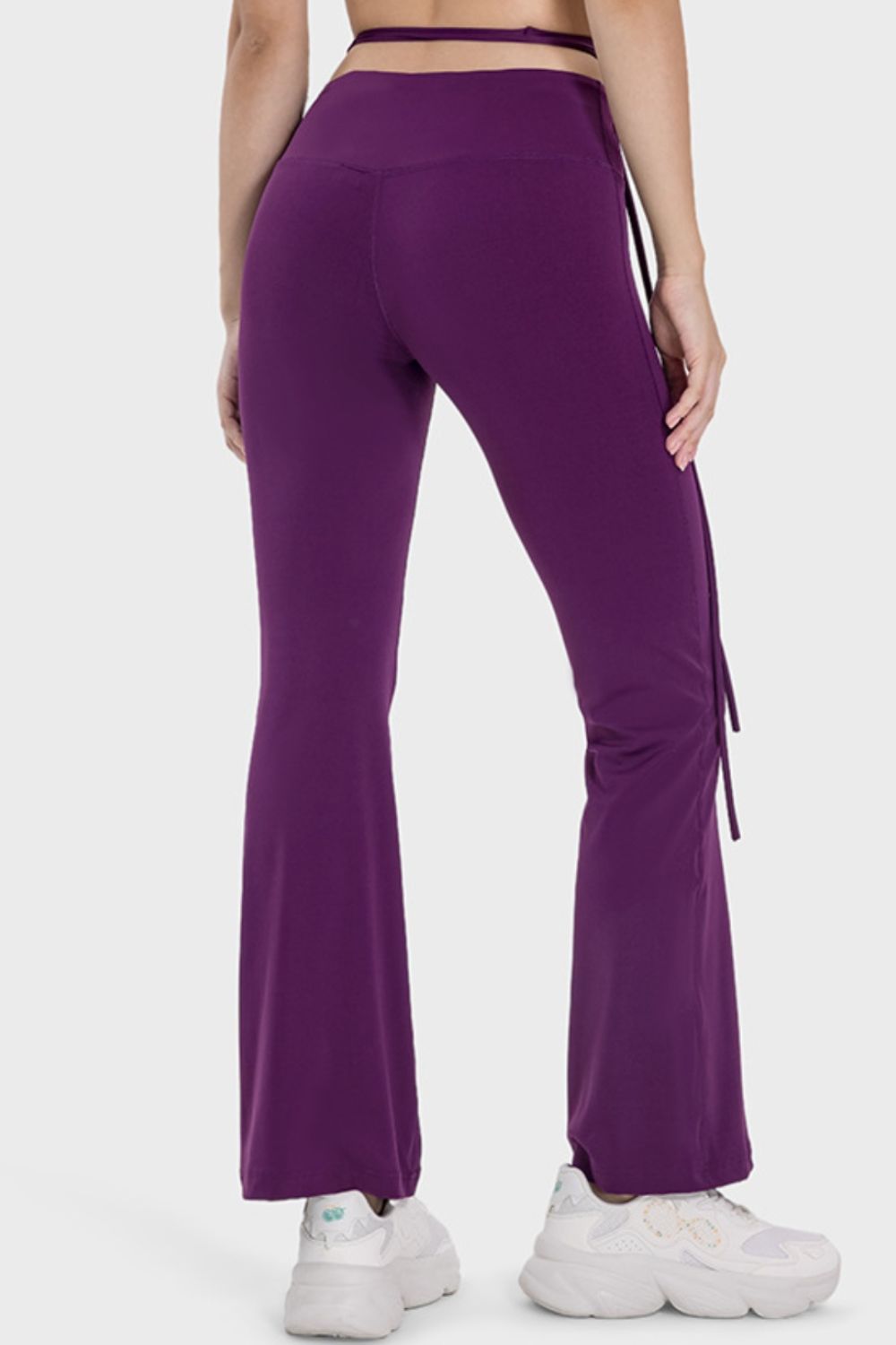 Tied Mid-Rise Waist Active Pants - LACEDUPED