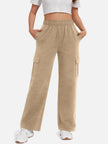 Pocketed High Waist Pants - LACEDUPED