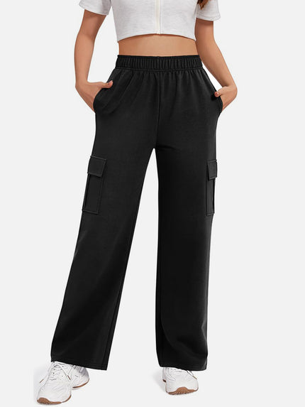 Pocketed High Waist Pants - LACEDUPED