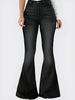 Raw Hem Flare Jeans with Pockets - LACEDUPED