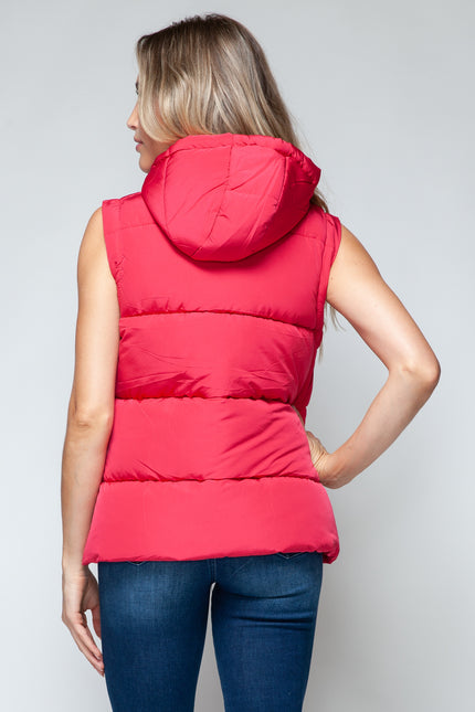 Snobbish Snap and Zip Closure Hooded Vest - LACEDUPED