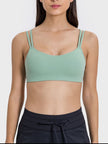 Scoop Neck Double Strap Active Cami - LACEDUPED