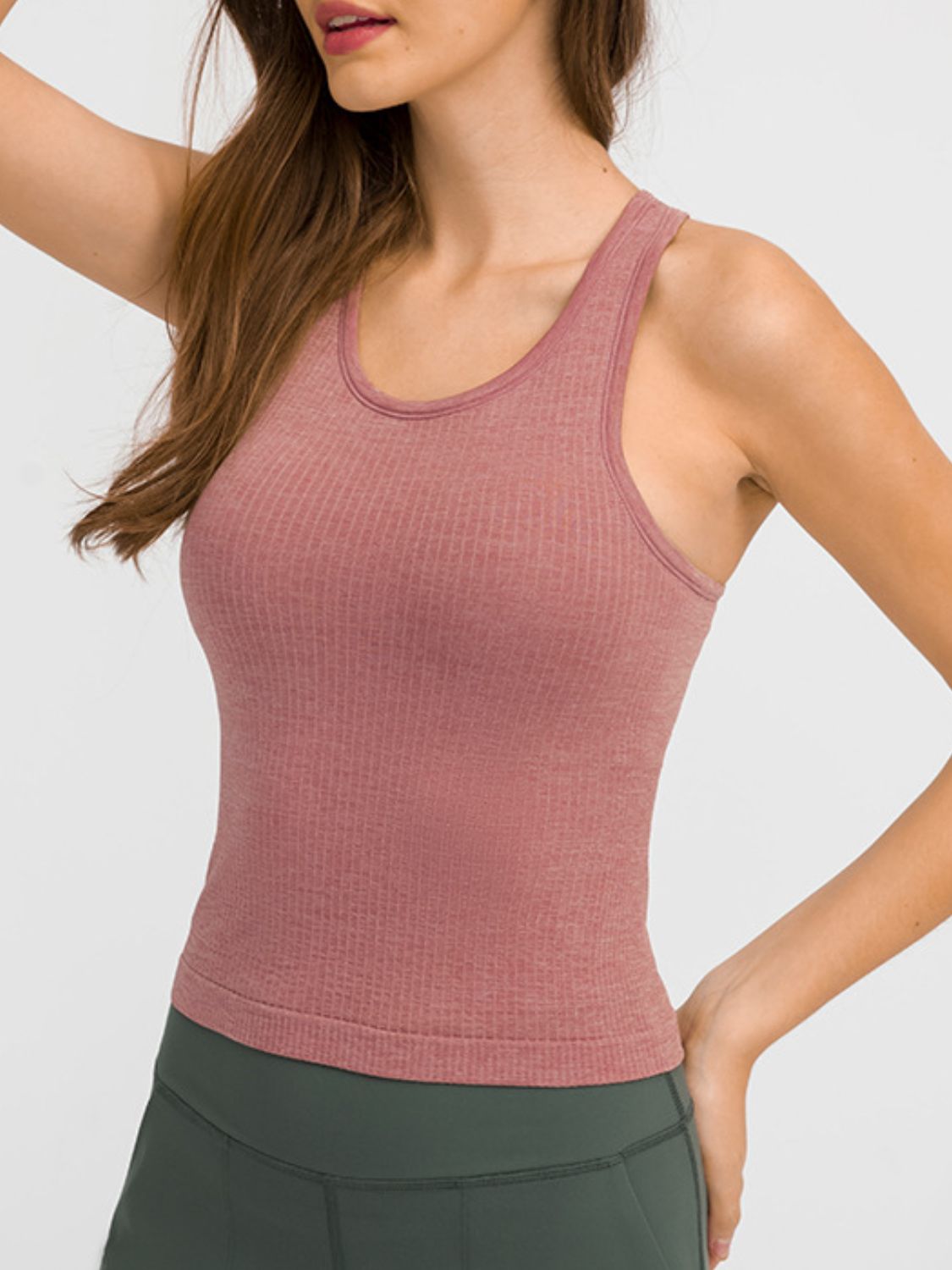 Round Neck Racerback Active Tank - LACEDUPED