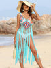 Fringe Spaghetti Strap Cover-Up - LACEDUPED