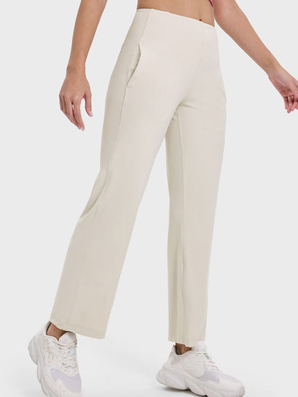 Pocketed High Waist Active Pants - LACEDUPED