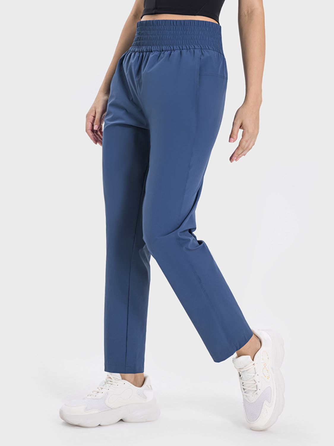 Pocketed High Waist Active Pants - LACEDUPED