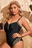 Plus Size Leopard Ruched One-Piece Swimsuit - Premium   - Just $37.95! Shop now at LACEDUPED