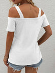 Double Spaghetti Straps Short Sleeve T-Shirt - Premium   - Just $36.95! Shop now at LACEDUPED