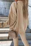 Round Neck Dropped Shoulder Sweatshirt and Pants Set - Premium   - Just $86.95! Shop now at LACEDUPED