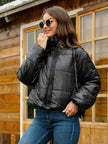 Zip-Up High Neck Puffer Jacket - Premium   - Just $83.95! Shop now at LACEDUPED