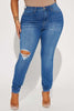 Distressed Buttoned Jeans with Pockets - Premium   - Just $59.95! Shop now at LACEDUPED