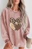 Heart Ribbed Round Neck Sweatshirt - Premium   - Just $67.95! Shop now at LACEDUPED