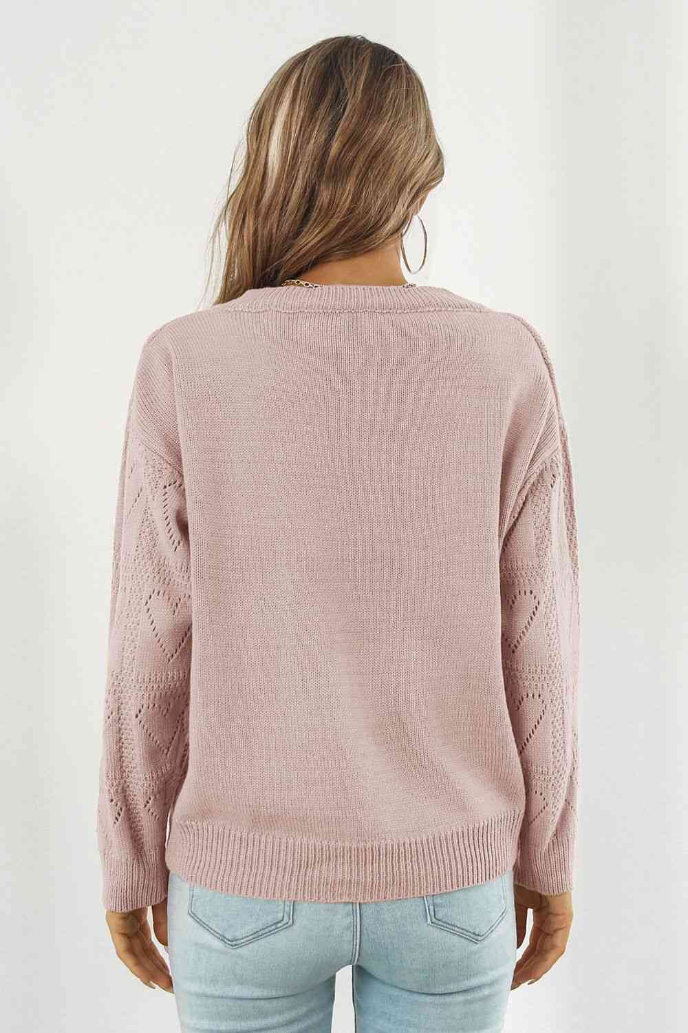 V-Neck Drop Shoulder Sweater - Premium   - Just $42.95! Shop now at LACEDUPED