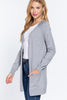 ACTIVE BASIC Open Front Long Sleeve Cardigan - Premium   - Just $48.95! Shop now at LACEDUPED