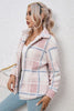 Plaid Button Up Collared Neck Long Sleeve Shacket - Premium   - Just $77.95! Shop now at LACEDUPED